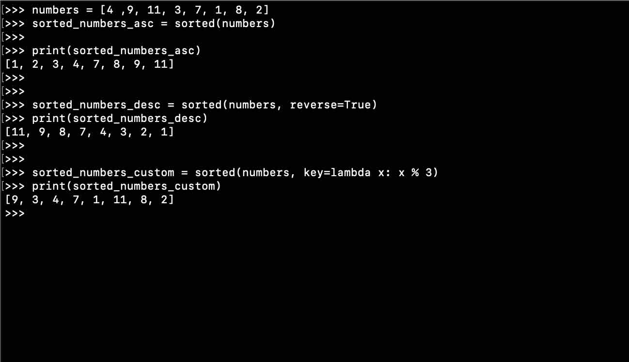 How to sort a List using Lambda in Python